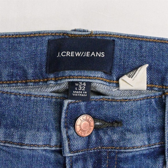 J.CREW 34 x 32 Fair Trade 484 Slim Light Destroyed Flex Denim Jeans - Picture 3 of 5